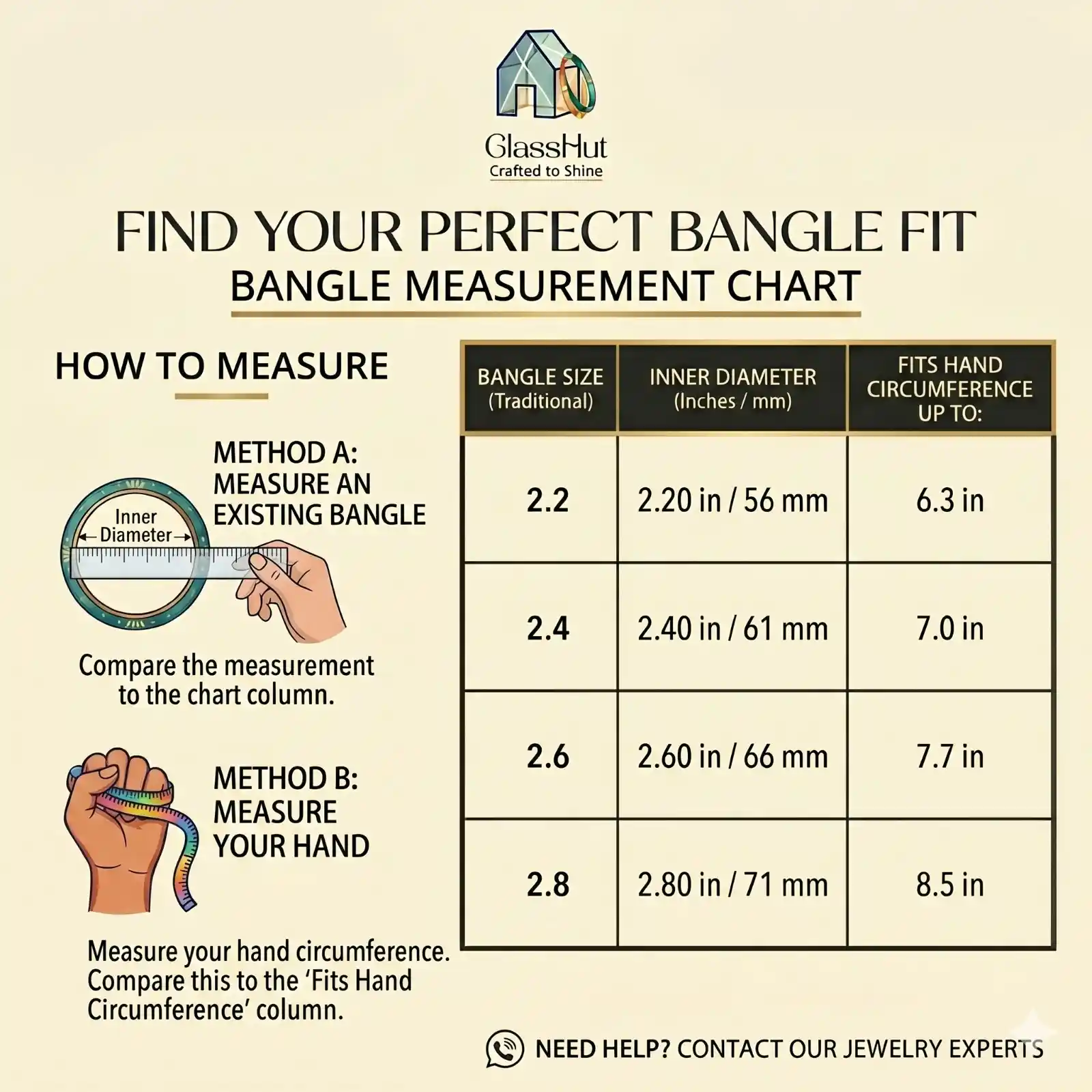 How to Measure Bangle Size